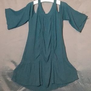 Black cold shoulder dress